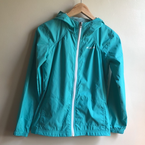 Columbia Other - Girls Turquoise Columbia Windbreaker Raincoat